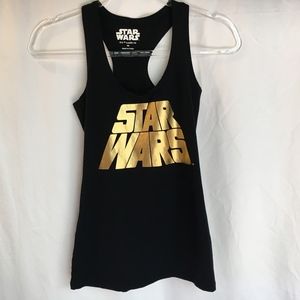 Black Racer Back Tank with Star Wars graphic